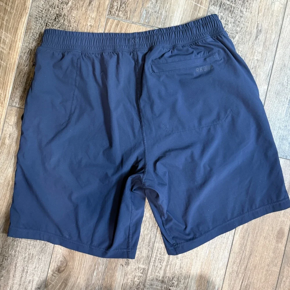 Rhone Peloton Shorts Mens L Navy Blue Athletic Workout Gym MAK-182